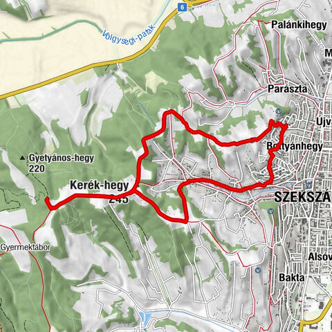Szekszárd - Kerék-hegy - Bottyánhegy