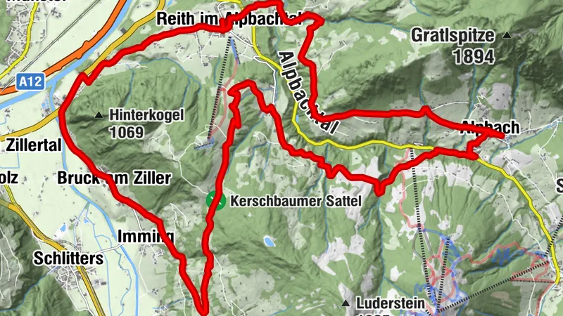 Alpbach - Kerschbaumer Sattel - Reith i. A. - Alpbach - große Rennradrunde/Congress Centrum