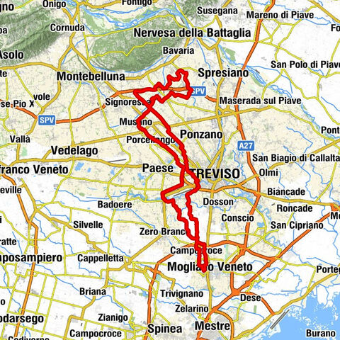 Mogliano Veneto..alternative di percorso verso il Montello...

