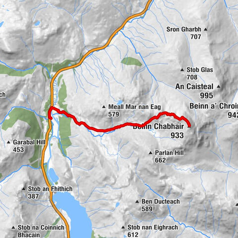 Inverarnan - Glenfalloch Lodge - Beinglas - Beinn Chabhair