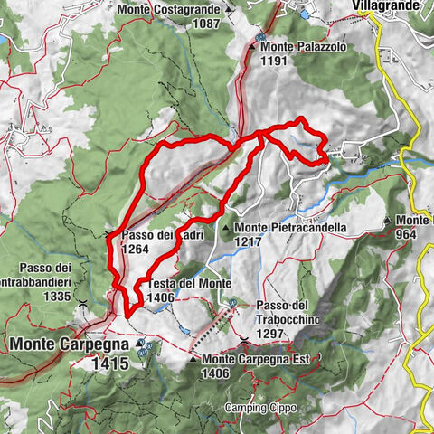 Calvillano - Rifugio del Lago di Monte Pietracandella - Testa del Monte - Passo dei Ladri