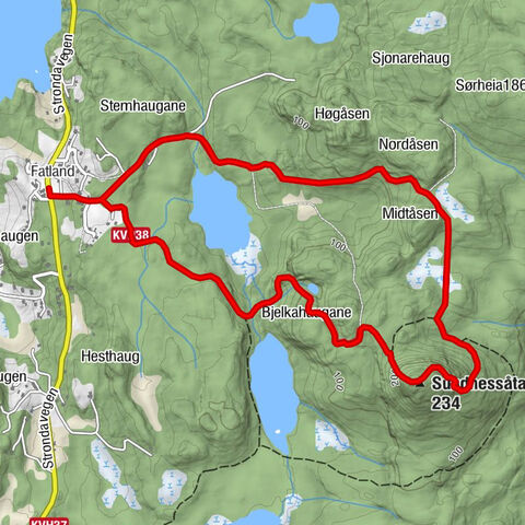 Fatland - Sundnessåta - Lindhovda