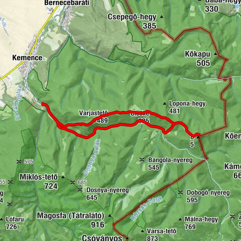 Godóvár - Varjastető - Cicőke - Bugyihó