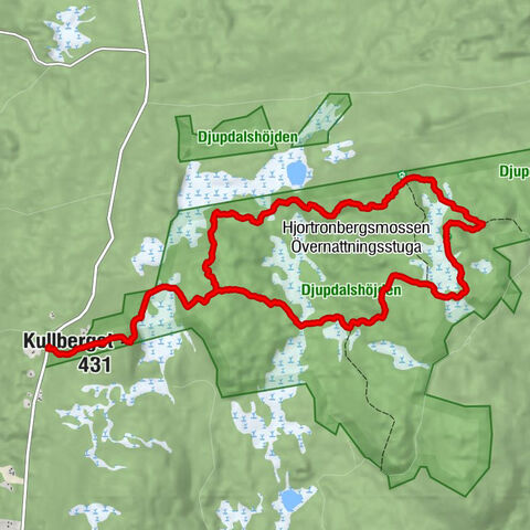 Ljusnarsbergs kommun - Kullberget - Hjortronbergsmossen Övernattningsstuga - Djupdalshöjden
