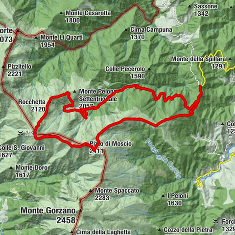 Ceppo - M. La Cavata - Pizzo di Moscio - Cima Lepri