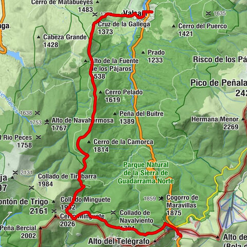 Puerto de Navacerrada - Cruz de la Gallega - Tio Pepe - La Pradera de Navalhorno