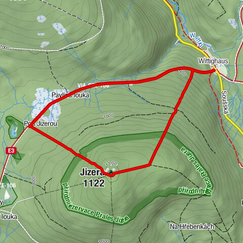 Smědava - Jizera - Pod Jizerou - Vodopád Bílé Smědé