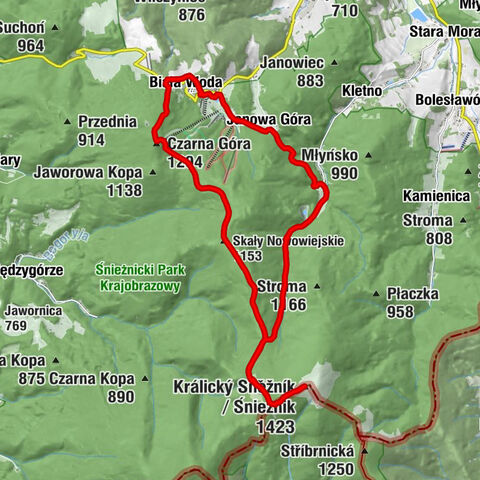 Puchaczówka - Czarna Góra - Králický Sněžník / Śnieżnik - Biała Woda