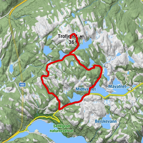 Farsund - St. Olavsvarden - Trofjellet - Snabbe