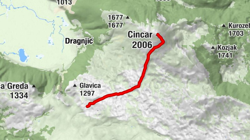 Planinarski dom Kruzi - Radetine Košare - Cincar