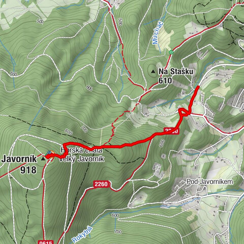 Trojanovice - Horská chata Velký Javorník - Velký Javorník - Veřovice