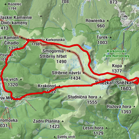 Svatý Petr - Krakonoš - Śnieżka / Sněžka - Špindlerův Mlýn