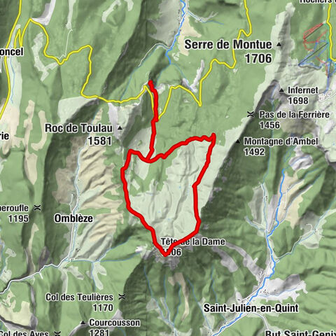 Refuge Gardiol - Tête de la Dame - Pas de Rouisse - Scialet des Quatre Gorges (accès interdit au public)