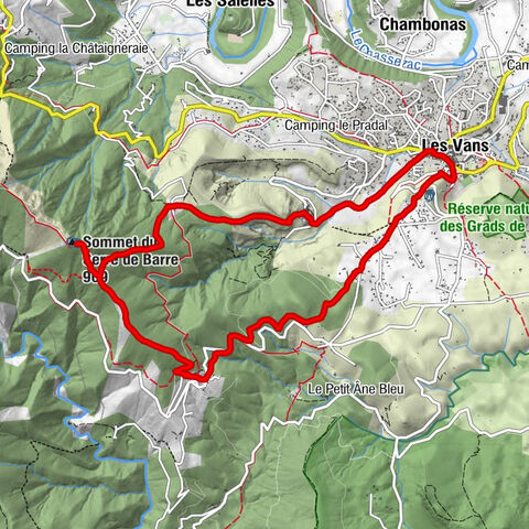 Les Bourgades - Église Saint-Jacques - Sommet du Serre de Barre - Le Temple