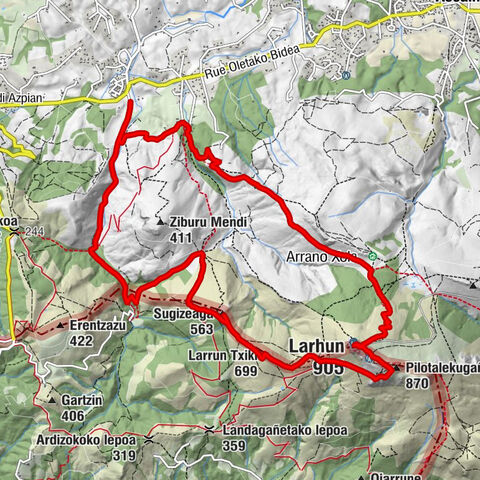 Urrugne - Pilotalekugaña - Larhun - Ascain