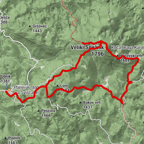 Sviščaki - Srednji Snežnik - Mali Snežnik - Veliki Snežnik