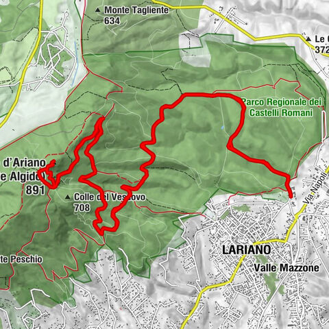 Lariano - Panorama - Maschio d'Ariano (monte Algido)