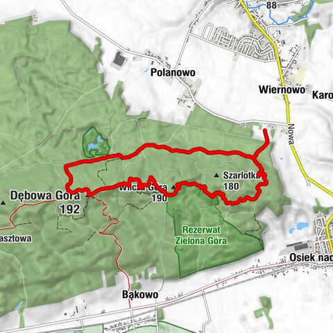 powiat pilski - Wilcza Góra - Dębowa Góra