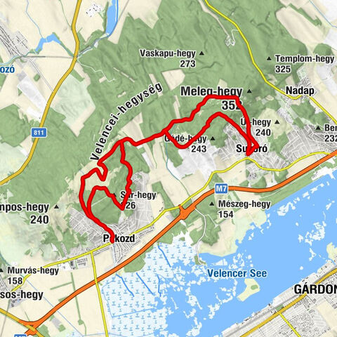 Pákozd - Szent József templom - Csúcsos-hegy - Sár-hegy