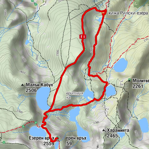хижа Рилски езера - Езерен връх