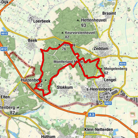 Uitspanning 't Peeske - Galgenberg - Montferland Motte - Beek