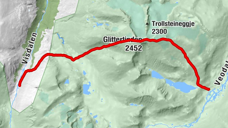Spiterstulen turisthytte - Glittertinden - Glittertinden Aust - Glitterheim
