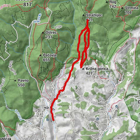 Vidovec - Stari Kip - Križna gorica - kapelica svetog Križa