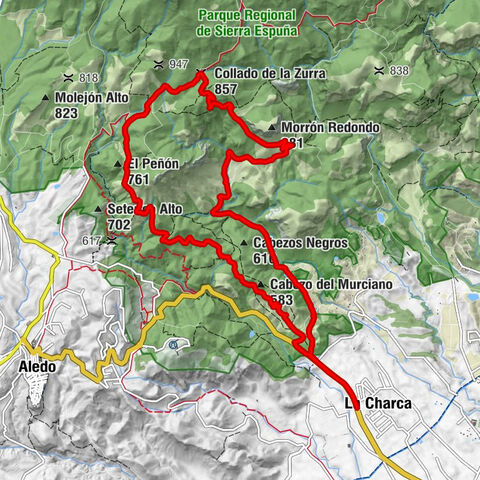 La Charca - Collado de la Zurra - Cabezo del Murciano - Venta de los Pinos