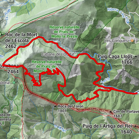 Prats-de-Mollo-la-Preste - Font Negra - Costabona - Cabane de l'Ouillat