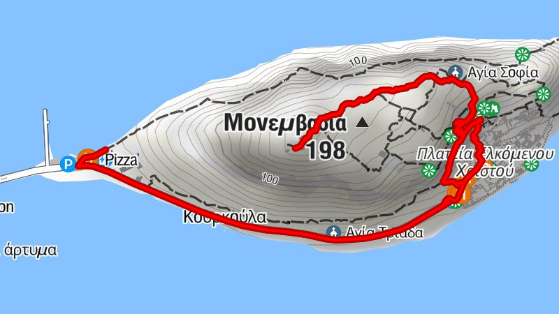Περιφερειακή Ενότητα Λακωνίας - Μονεμβασιά - Παναγία Μυρτιδιώτισσα - Γέφυρα