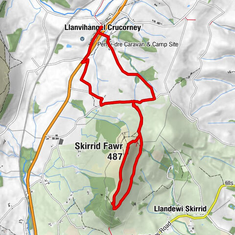 Llanvihangel Crucorney - Skirrid Fawr - Crossways