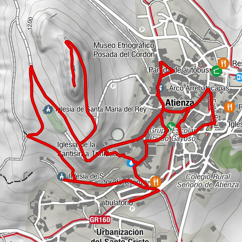 Atienza - Cerro del Castillo - Iglesía de Santa María del Rey - Urbanización del Santo Cristo