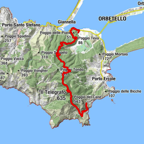 Monte Argentario - Poggio del Cane - Il Telegrafo - Poggio Bellavista