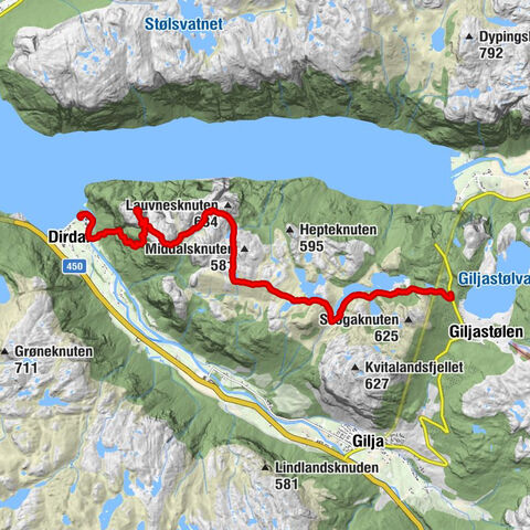 Gjesdal - Dirdal - Ramnstoknuten