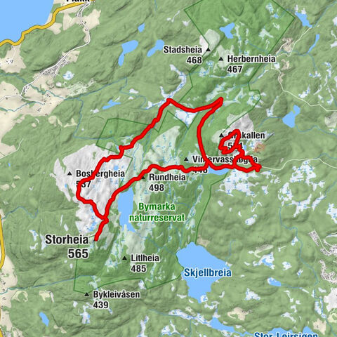 Midtbyen - Gråkallen - Storheia - Heimdal
