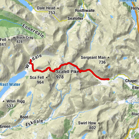 Borrowdale - Broad Crag - Scafell Pike - Wasdale Head