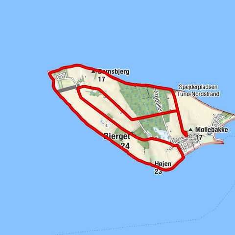 Tunø By - Bjerget - Damsbjerg - Thunø Kro