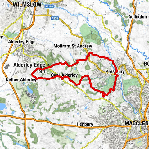 Prestbury - Alderley Edge - Over Alderley - Dale Brow