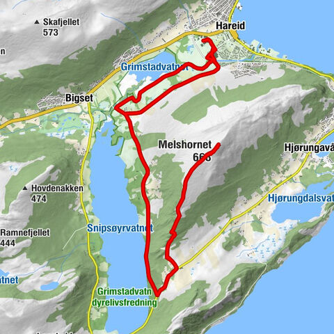 Hareid - Kaldhol - Kråkholen - Melshornet