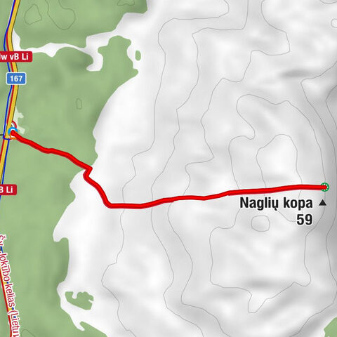 Neringa - Naglių kopa - Negyvosios kopos