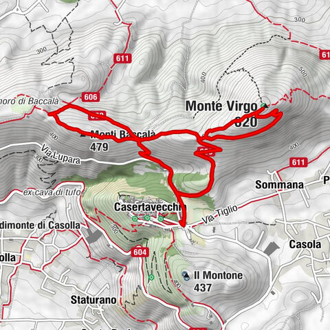 Casertavecchia - Monte Virgo - Monti Baccalà - Caserta