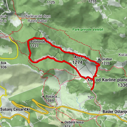 Stupačinovo - Kuk od pećica - Kiza - Butinovača
