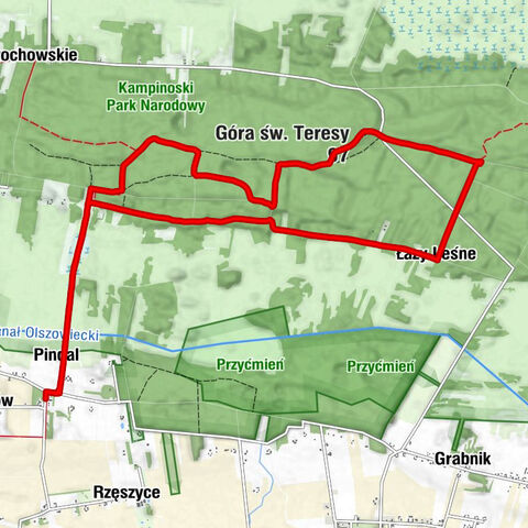 Pindal - Izabelin Leśny - Łazy Leśne - Góra św. Teresy