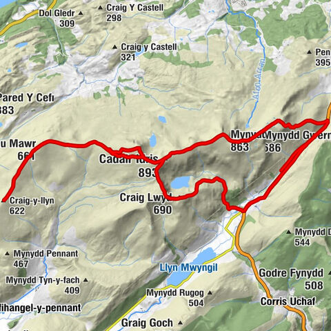 Llanfihangel-y-Pennant - Mynydd Moel - Cadair Idris - Tyrrau Mawr