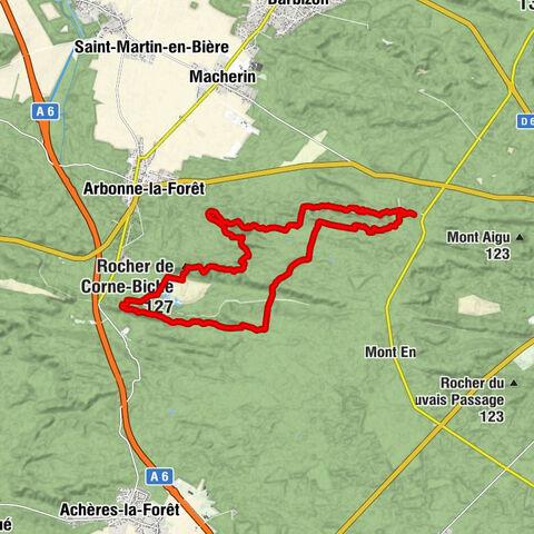 Fontaine des Ermites - Antre des Druides - Rocher de Corne-Biche - Prieuré Notre-Dame de Franchard