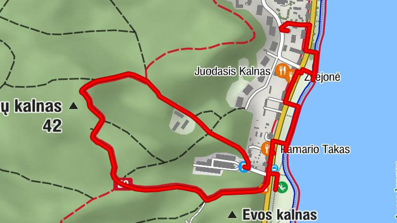 Neringa - Juodasis Kalnas - Žvejonė - Raganų kalnas