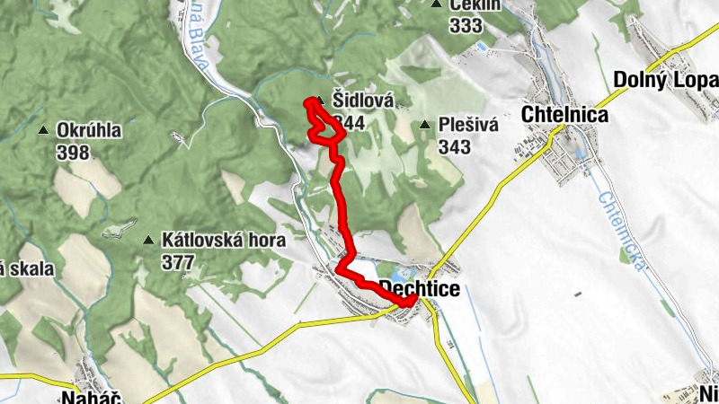 Dechtice - Šidlová - Hradište - Reštaurácia "Vo Dvore"
