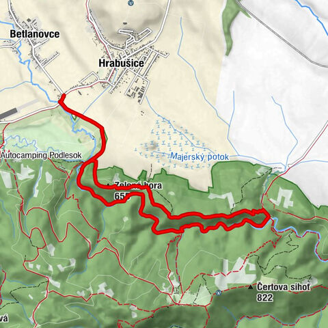 Hrabušice - Mníchova diera - Gackova diera - Zelená hora