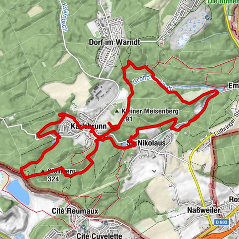 Karlsbrunn - Großer Meisenberg - Steinberg - Kirche Karlsbrunn