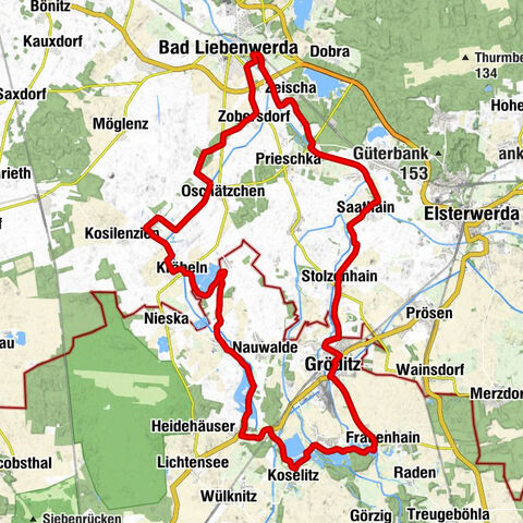Gröditz - Stolzenhain - Gasthof "Zur Linde" - Bad Liebenwerda